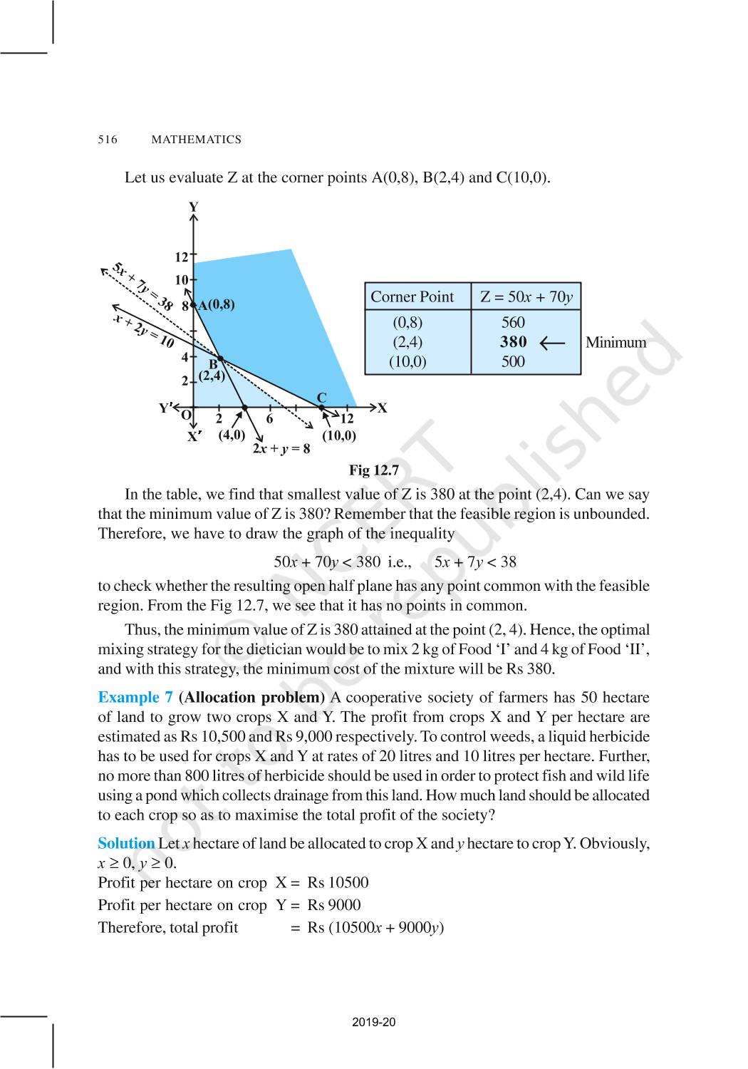 Linear programming ncert book of class 12 mathematics part ii